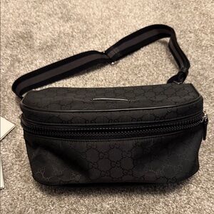 Gucci Black Monogram Belt Bag